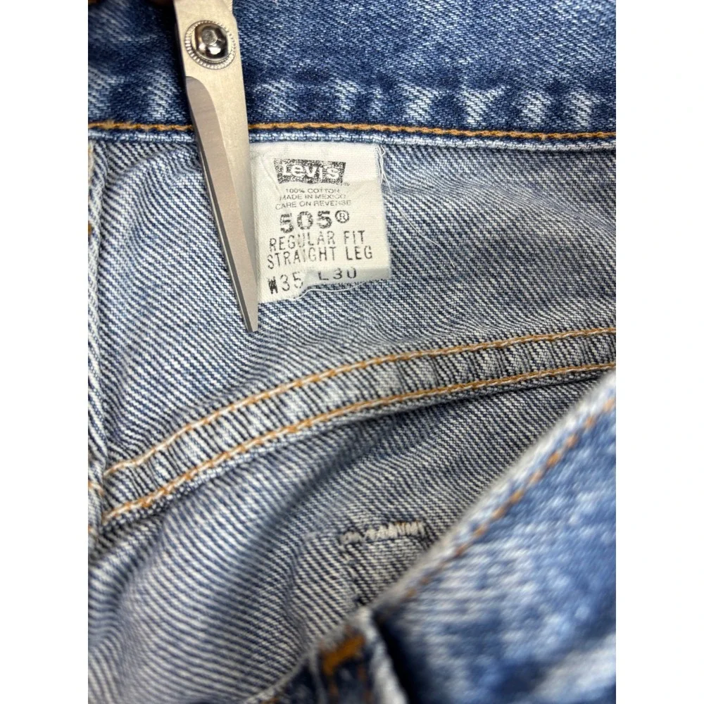 Levi's 505 Men's 35x30 Vintage **Tag Verified w/pics** jeans Blue Faded Denim